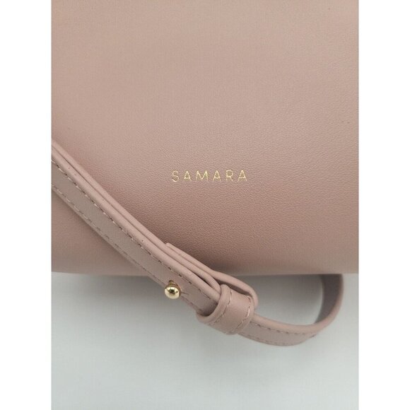 NEW Samara Minimalist Medium Shoulder Bag Peony Pink Vegan Leather Crossbody - Picture 2 of 11